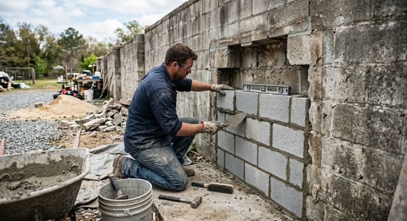 Block Wall Repair in Coupeville, WA
