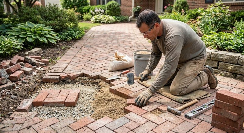 Brick Driveway Repair in Skagit County, WA