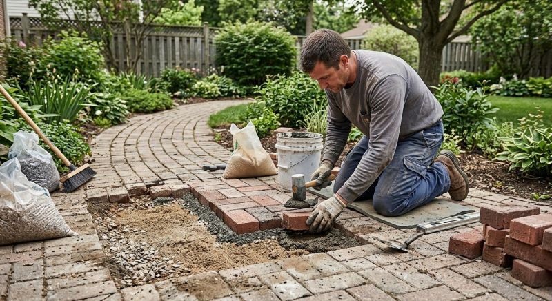 Brick Driveway Repair in Skagit County, WA