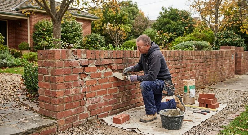 Brick Fence Repair in Skagit County, WA