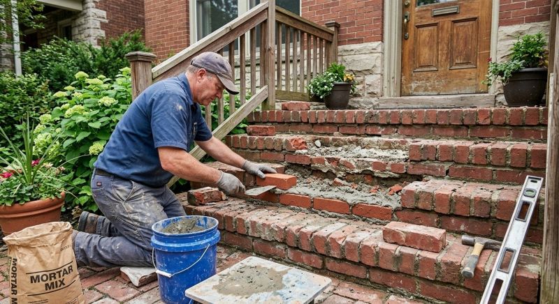 Brick Pathway Repair in Skagit County, WA