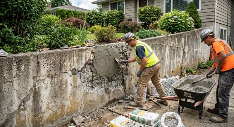 Brick Retaining Wall Repair in Skagit County, WA