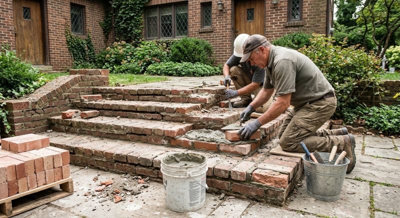 Brick Stairs Repair in Burlington, WA