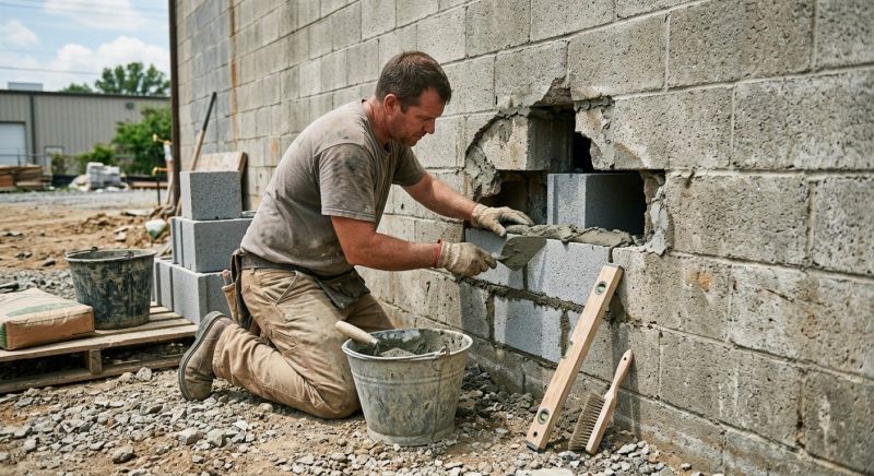 Cement Block Repair in Skagit County, WA