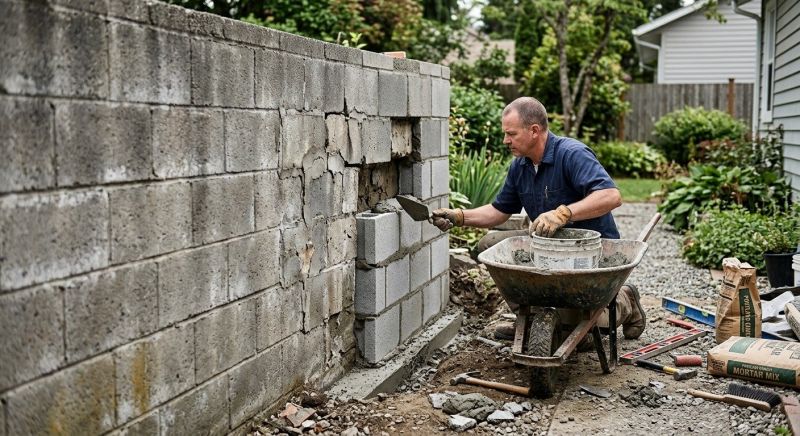 Cinder Block Repair in Skagit County, WA