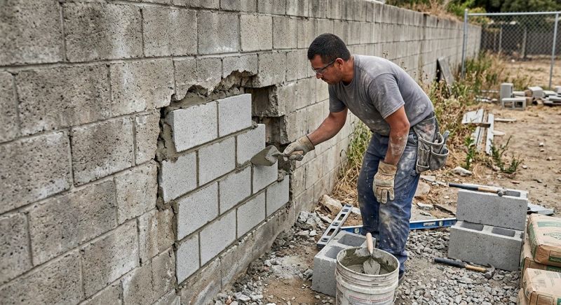 Concrete Block Repair in Arlington, WA