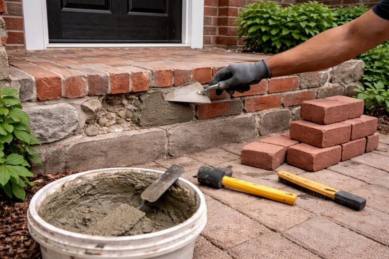 Entryway Brick Repair in Skagit County, WA