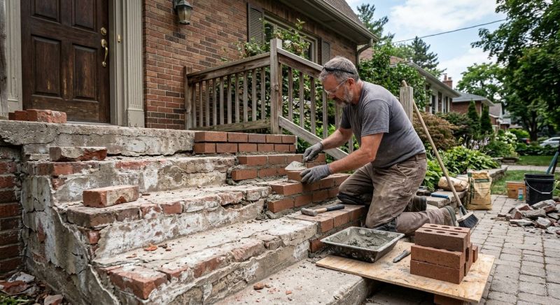 Entryway Brick Repair in Skagit County, WA