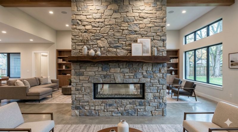 Stone Chimney Installation in Burlington, WA