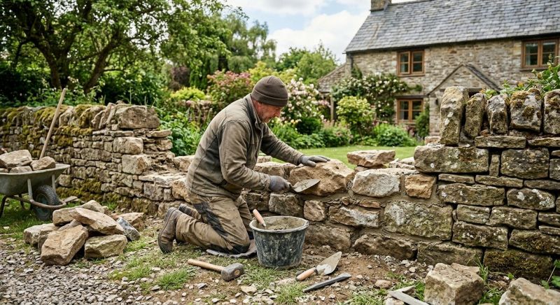 Stone Wall Repair in Skagit County, WA